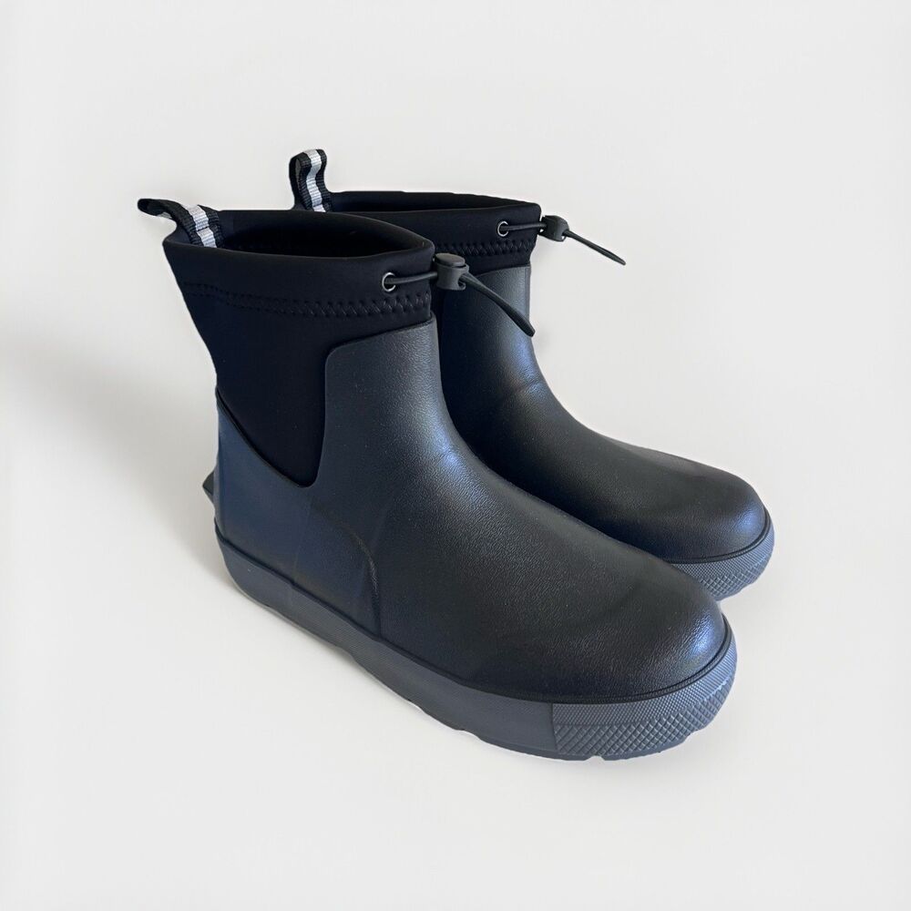 Men'S Deck Boots,Ankle Rubber Rain Boots  Anti-Slip Waterproof Sz 9.5 Fishing